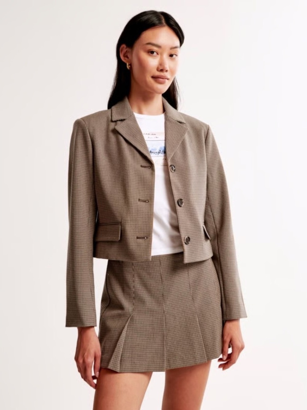 Abercrombie & Fitch Cropped Plaid Blazer Jacket - Very Cher in Clueless